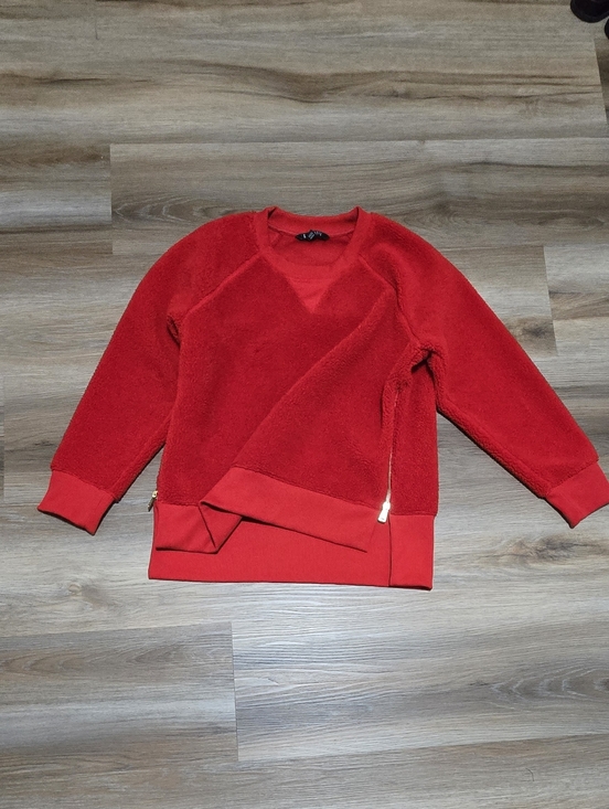 Ralph Lauren Black Label Tops - Ralph Lauren Black Label Red Sherpa Gold Zip Pullover Size L